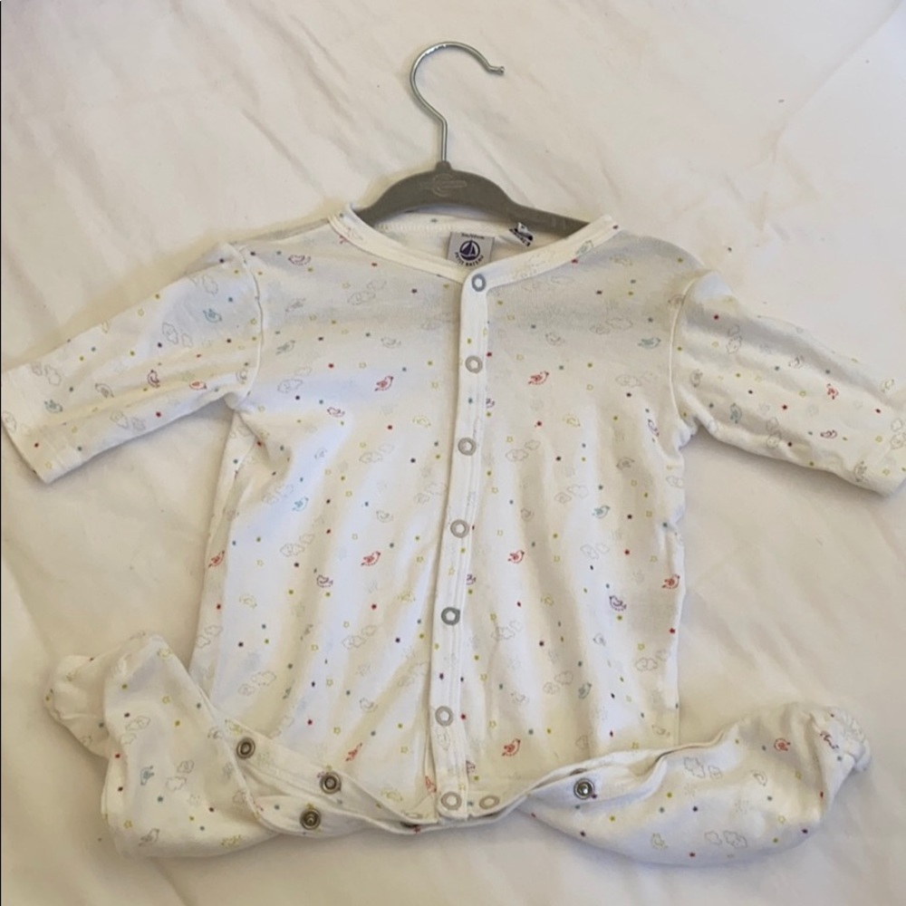 Petit Bateau Birds + Clouds Footie Pajama